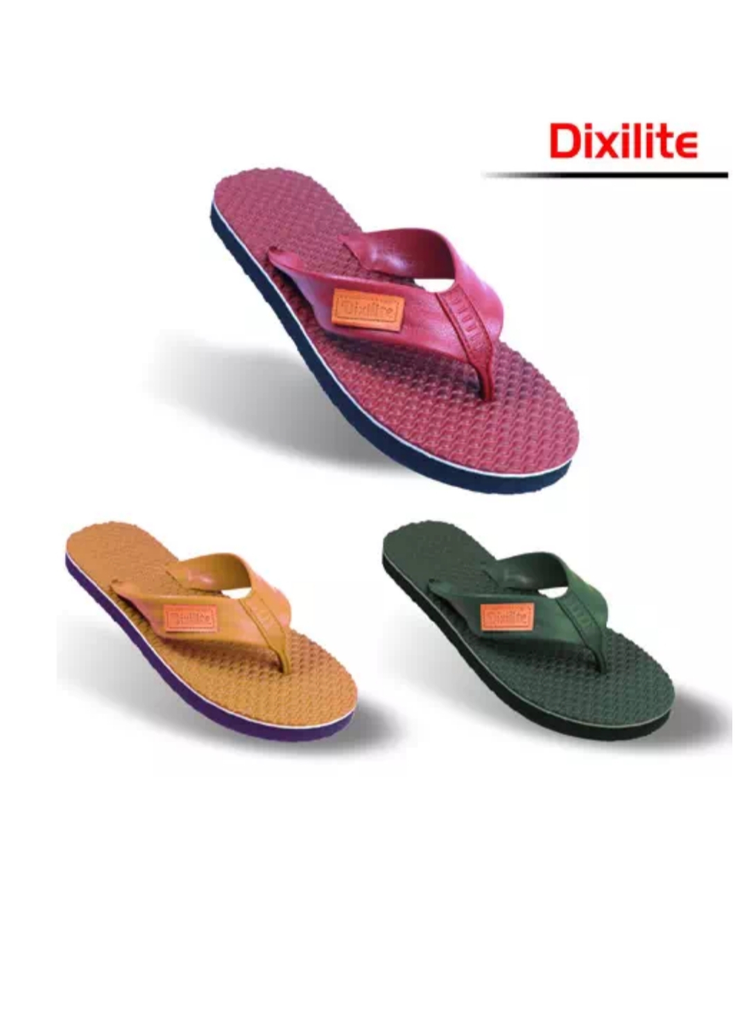 Dixilite Men's Rubber Slip-on Flip Flops,.